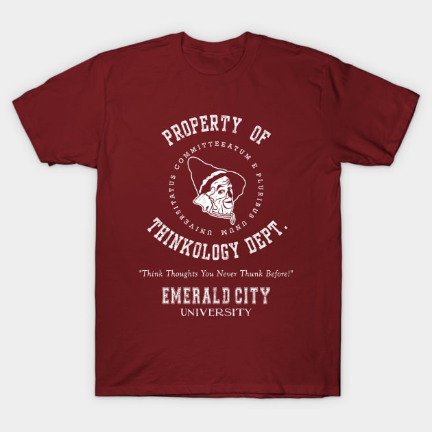 Thinkology Dept. | Emerald City University | Scarecrow T-Shirt by rydrew